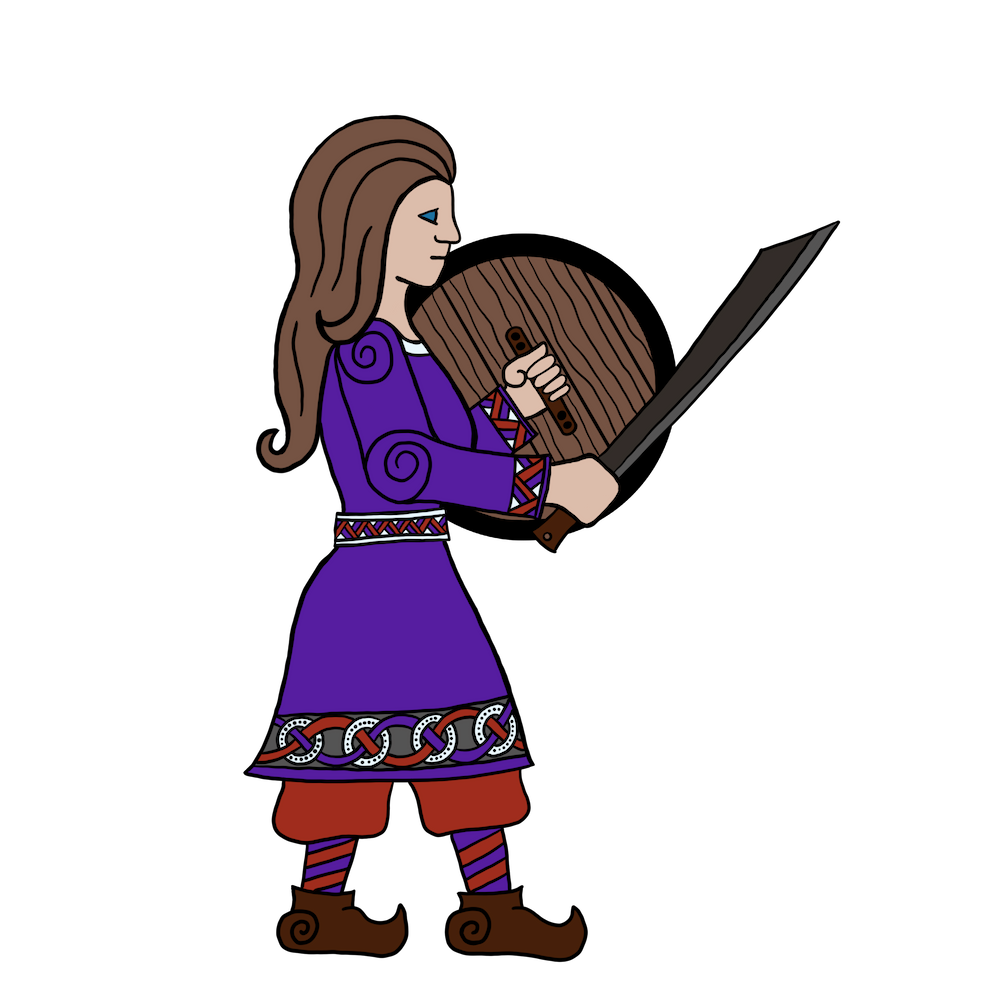 Ironside Axe Club Female Viking Illustration